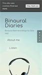 Mobile Screenshot of binauraldiaries.co.uk